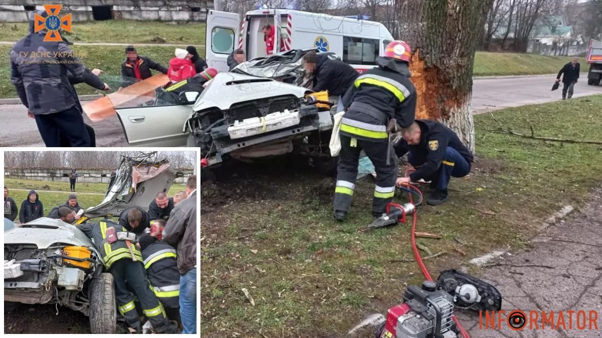 В Днепропетровской области Subaru влетел в дерево: один человек погиб, еще один - травмирован