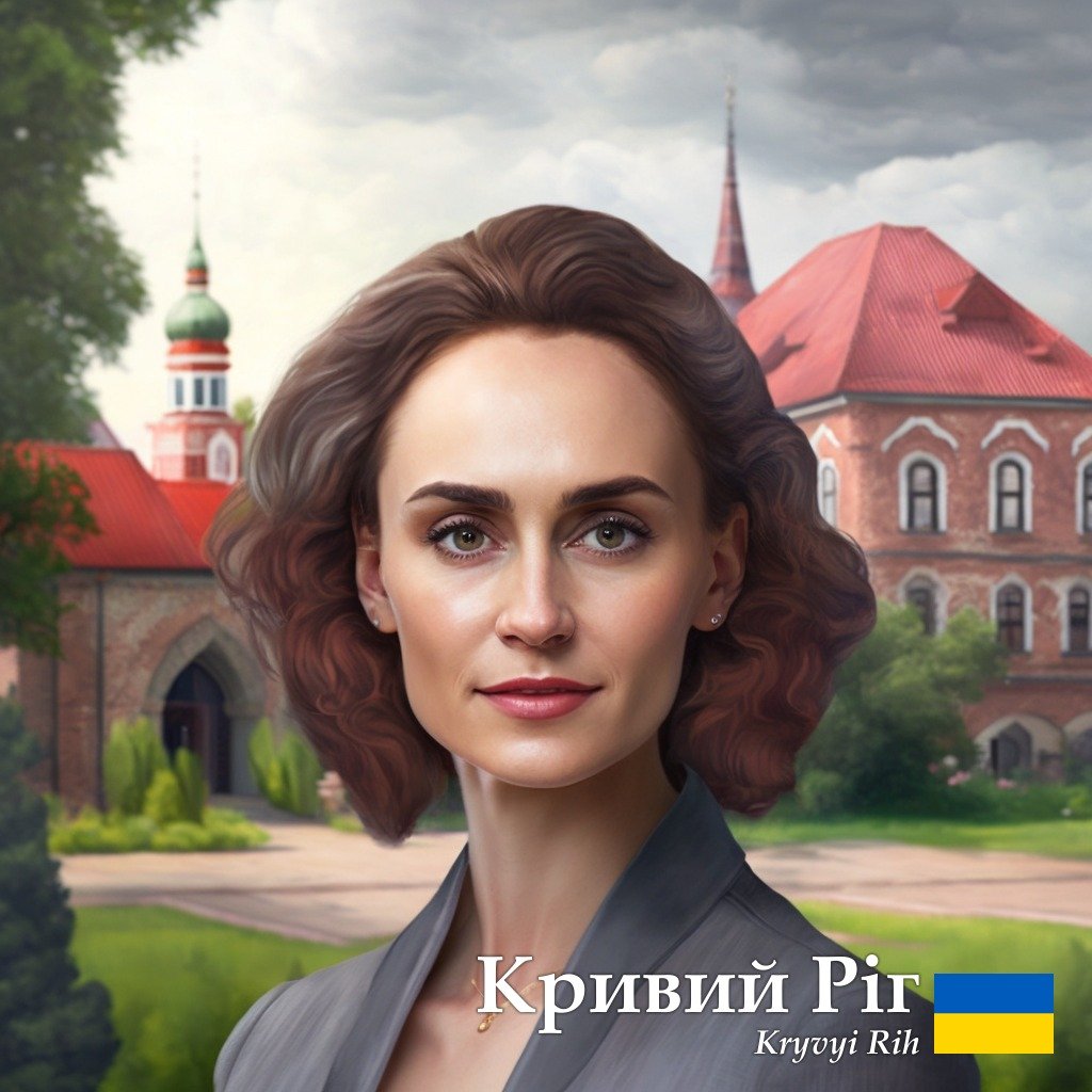 Жінка, яка зображає Кривий Ріг, виглядає впевненою у собі