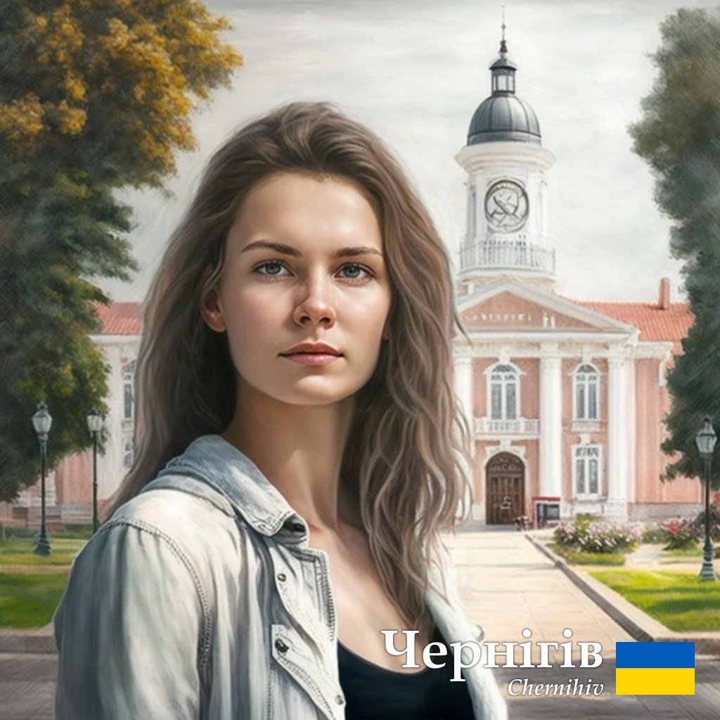 Нейромережа "уявляє" Чернігів молодою білявою дівчиною