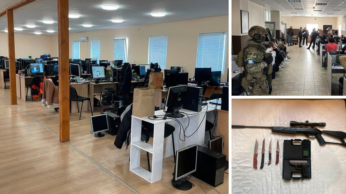 В Днепре полицейские остановили работу 11 колл-центров, изъяли оружие и задержали мужчин, стрелявших в Ниринберг