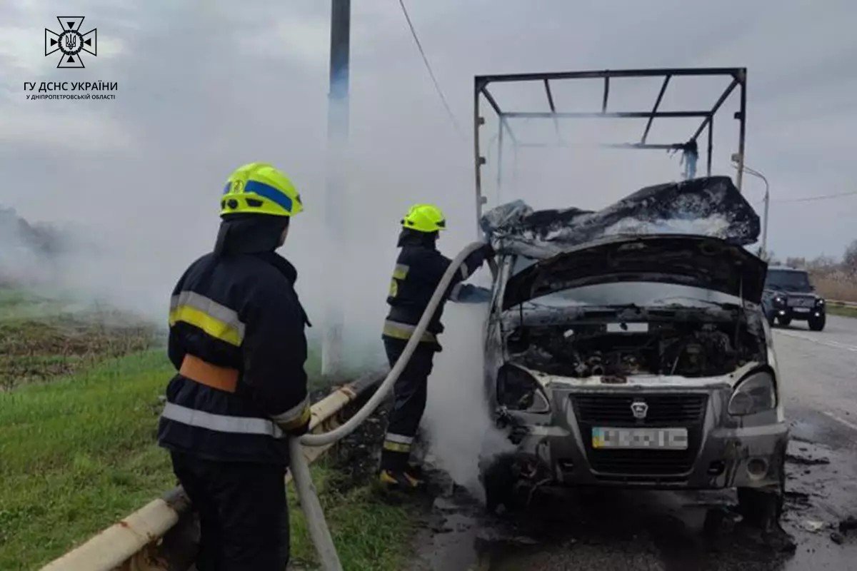Під час руху загорілася вантажна «ГАЗель»