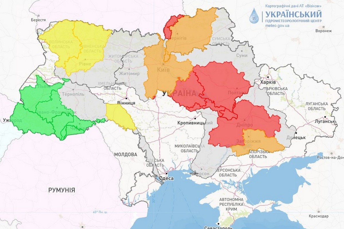 Актуальна мапа зон небезпеки Актуальна мапа зон небезпеки
