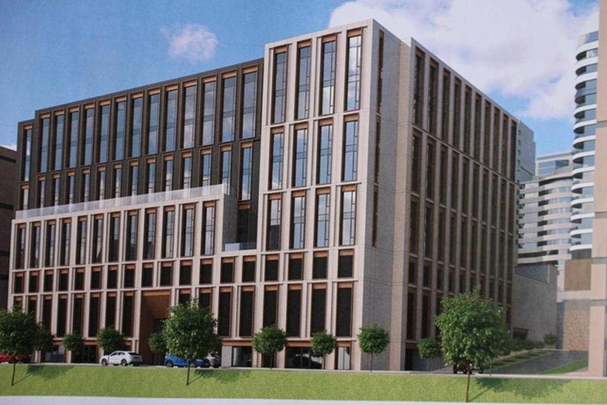 Згідно з проєктом, на ділянці 0,41 га хочуть звести 9-поверховий офісний комплекс заввишки 26 метрів