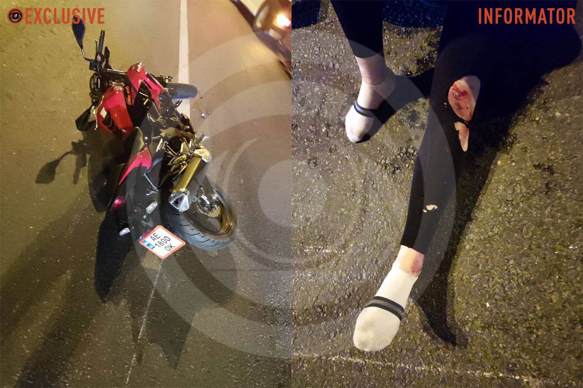 Водійка мотоцикла отримала травми Водійка мотоцикла отримала травми