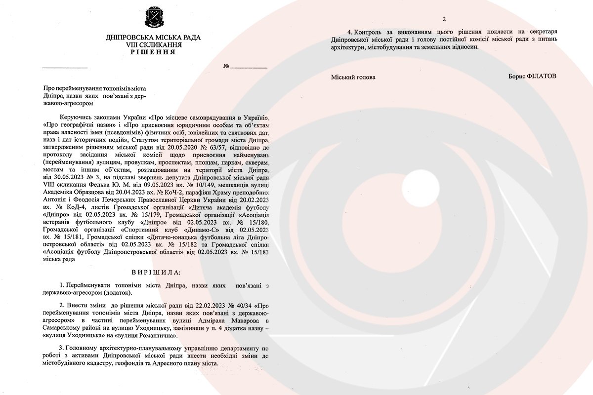 Проєкт рішення міськради Дніпра Проєкт рішення міськради Дніпра