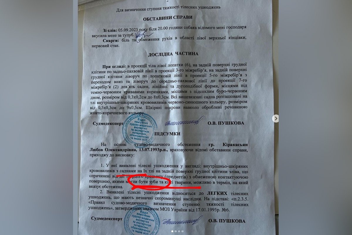 Заява постраждалої жінки Заява постраждалої жінки