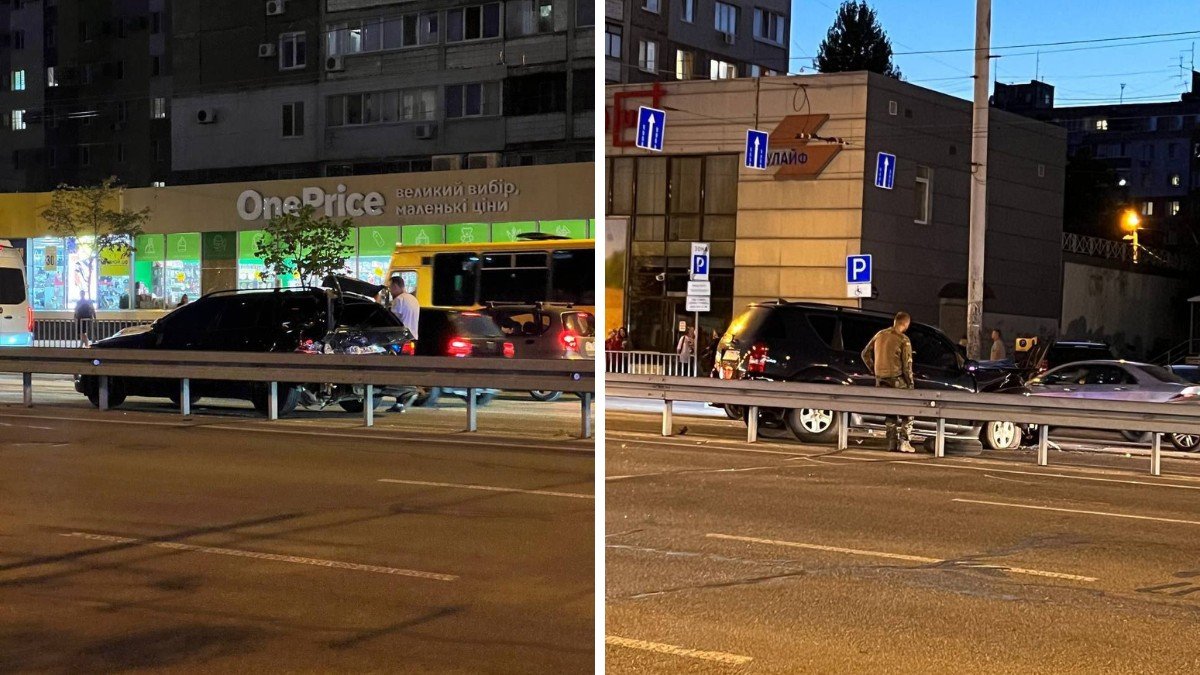 У Дніпрі на Слобожанському проспекті зіштовхнулись BMW та SsangYong: постраждала жінка