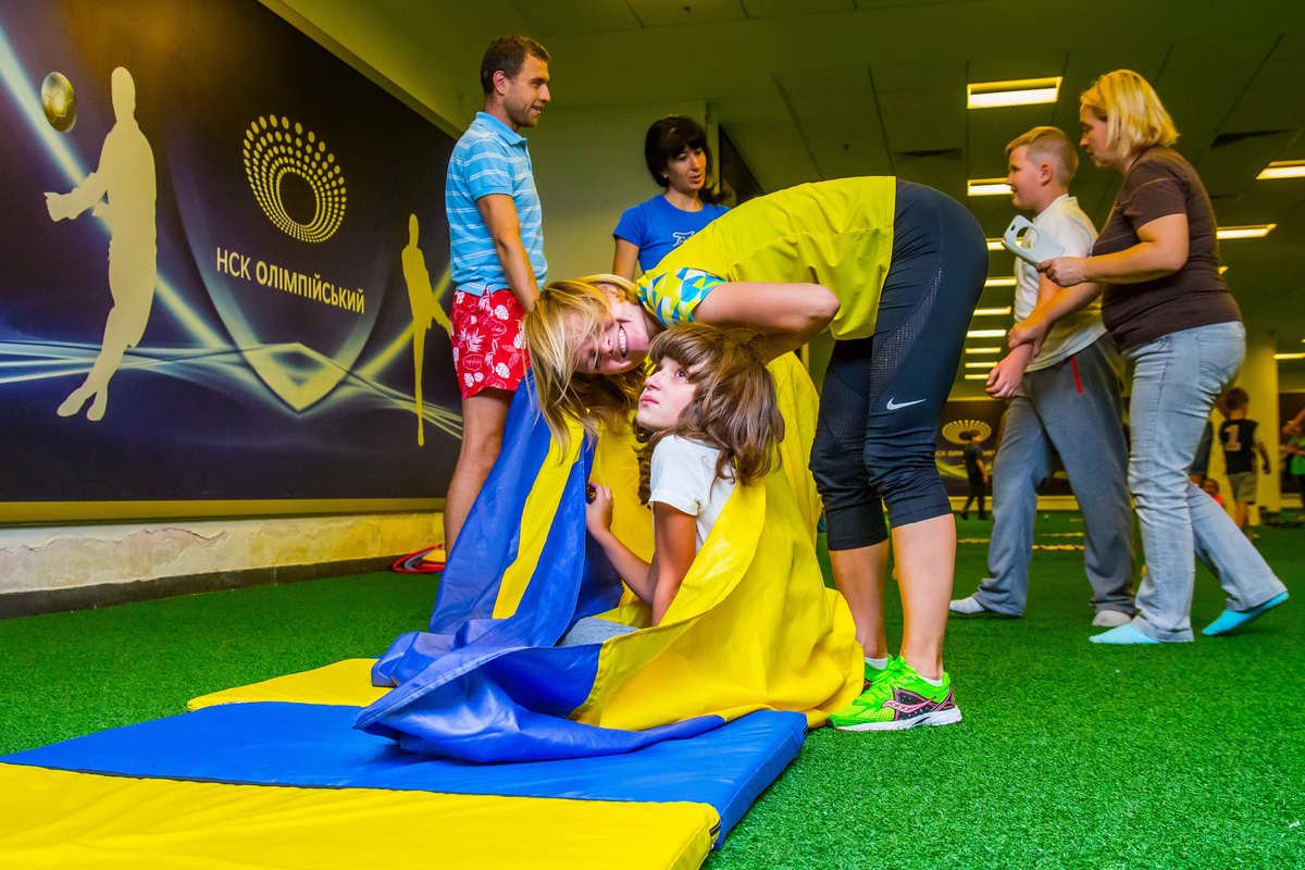 Тренировка особенных детей проходила в главном спорткомплексе Украины