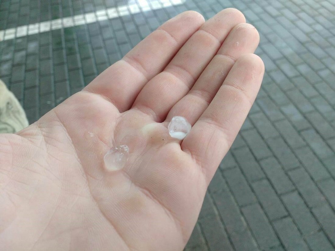 Сегодня в Киеве прошел град