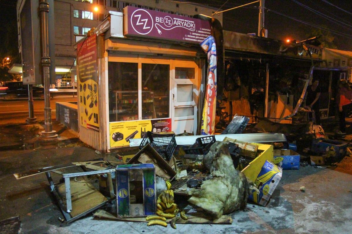 В районе КПИ произошел пожар