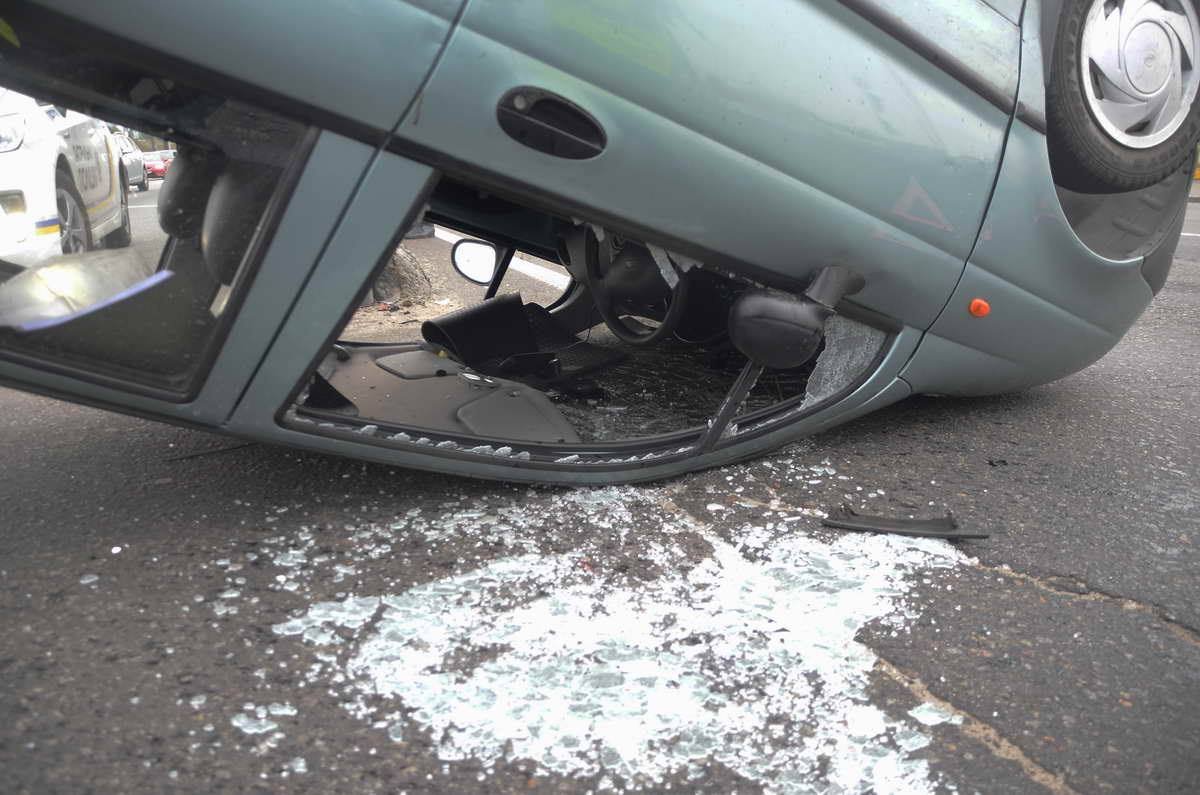 Daewoo Matiz перевернулся