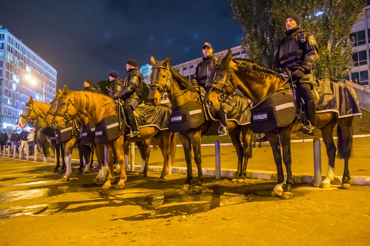 Движение в центре Киева на время матча было перекрыто