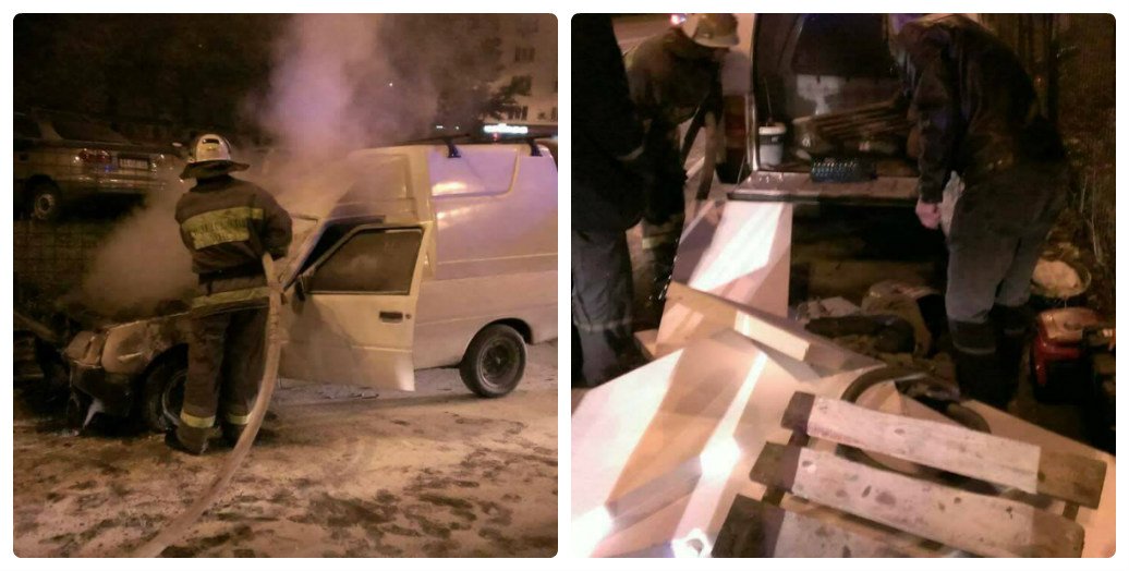 Возможной причиной возгорания стало замыкание проводки