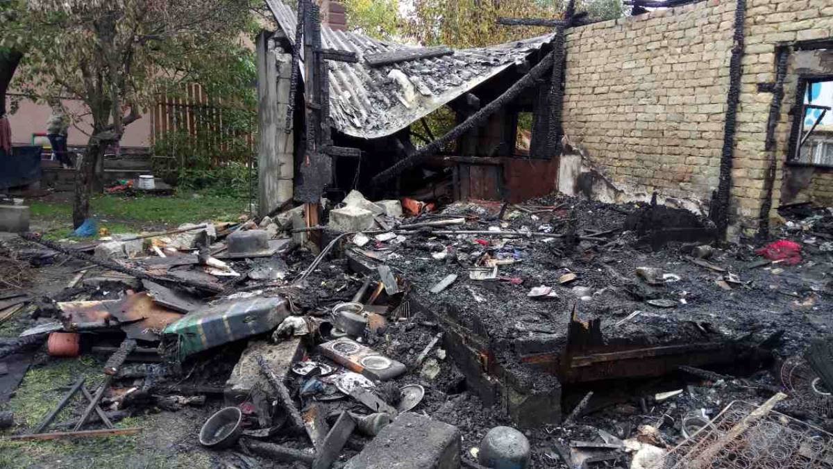 Жилой дом сгорел полностью