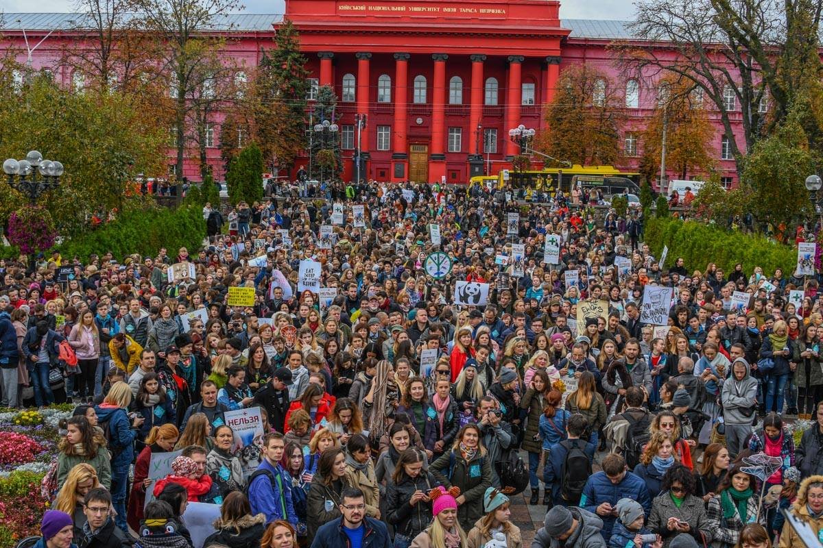 На акцию в поддержку животных в Киеве пришло более 1000 человек