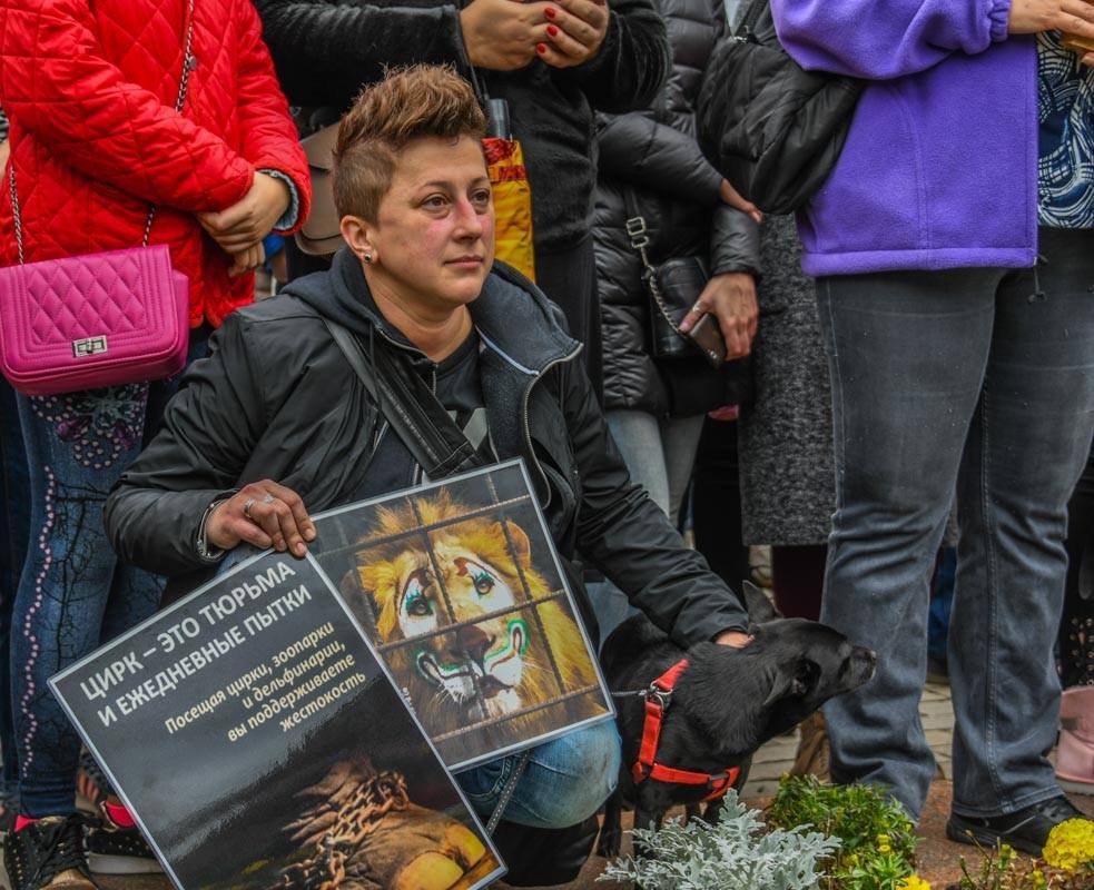 Одно из главных требований на марше - запрет использования животных в цирке