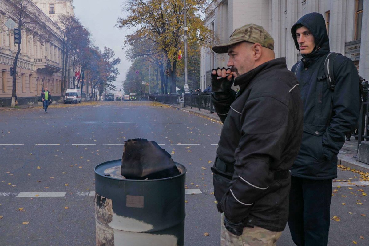 Утро в палаточном городке