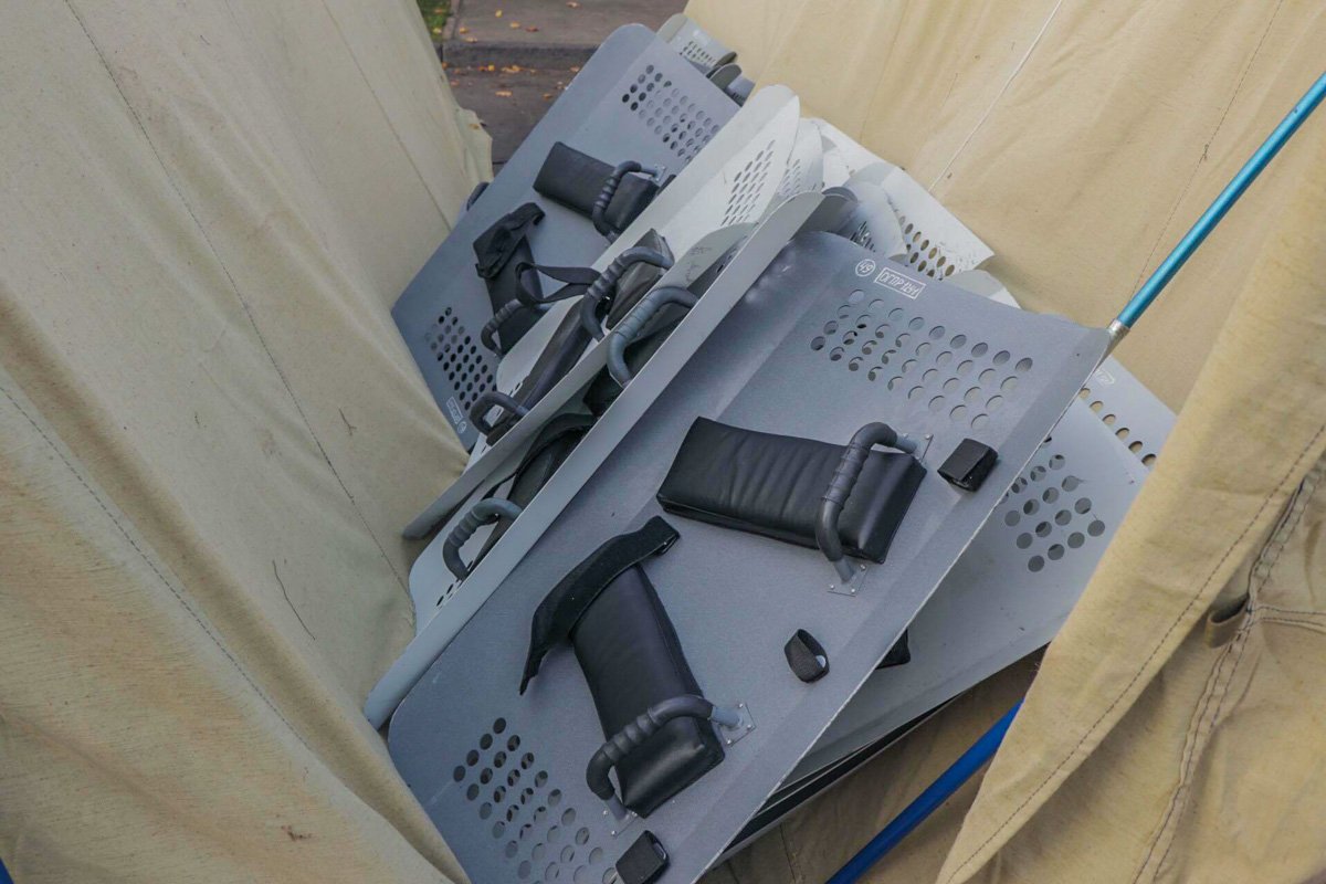 Щиты, которые забрали у Нацгвардии