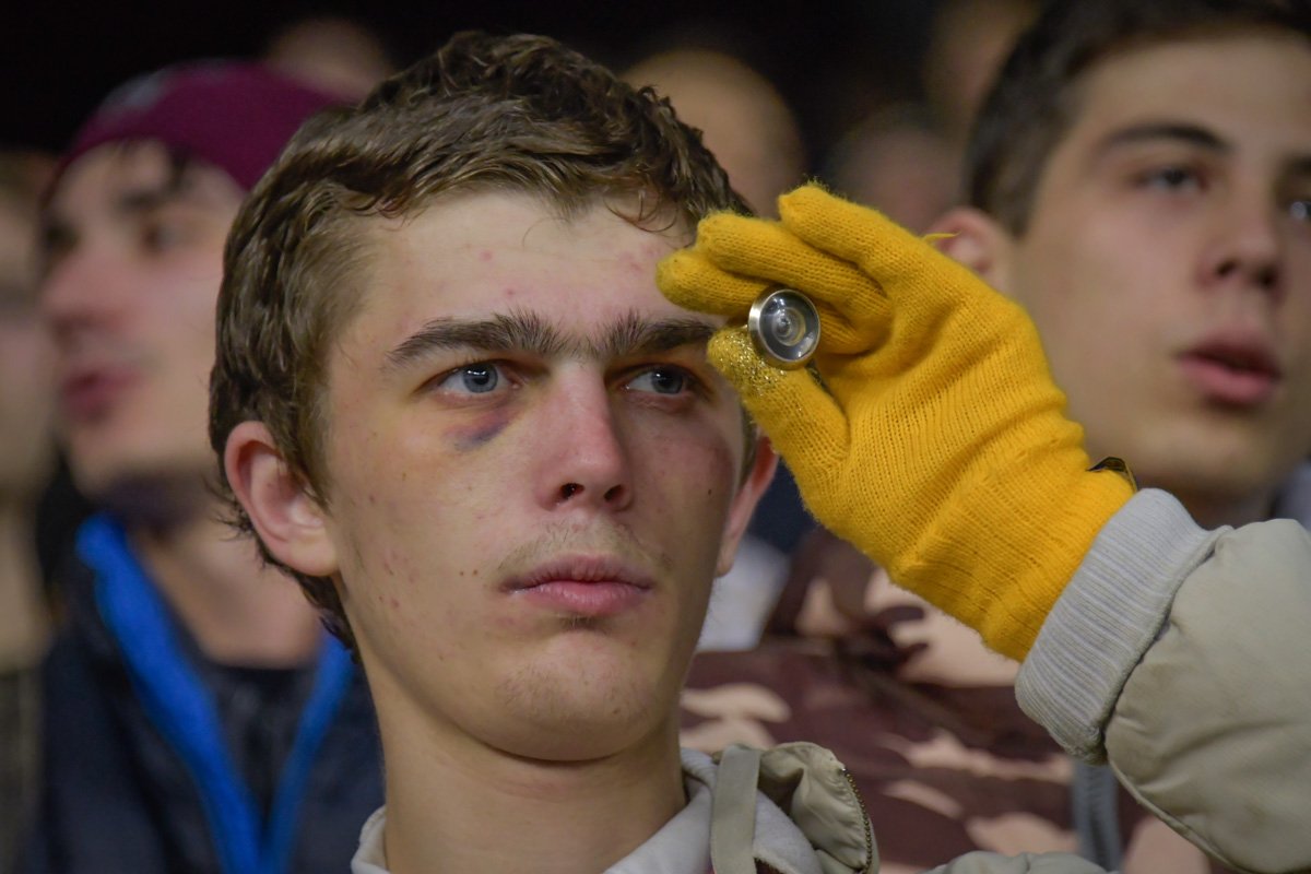 На матч пришло много зрителей