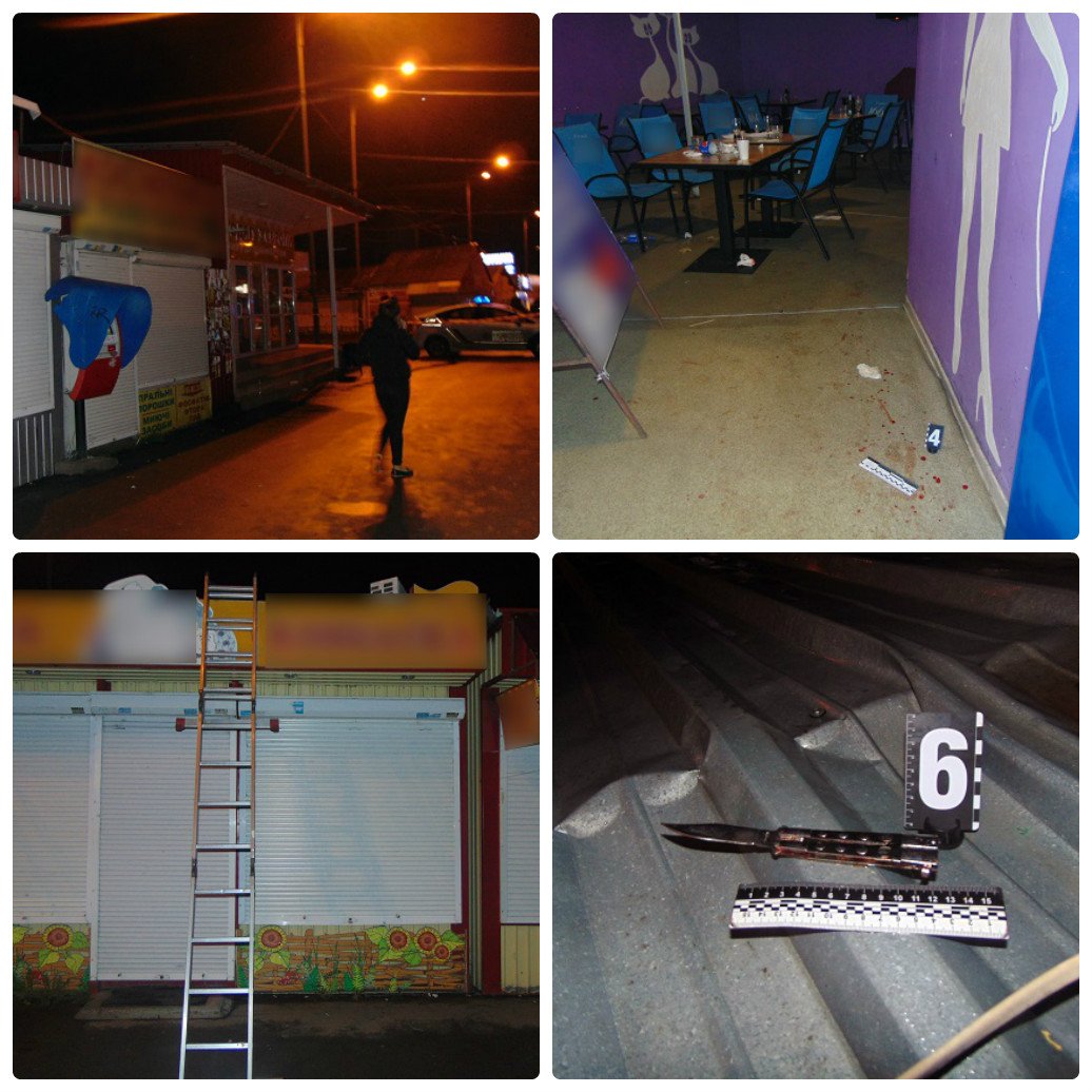 В кафе полиция обнаружила разбросанные вещи, а на улице - следы крови