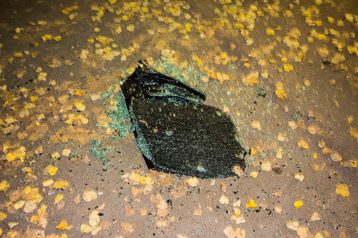 Последствия взрыва возле телеканала «Эспрессо»