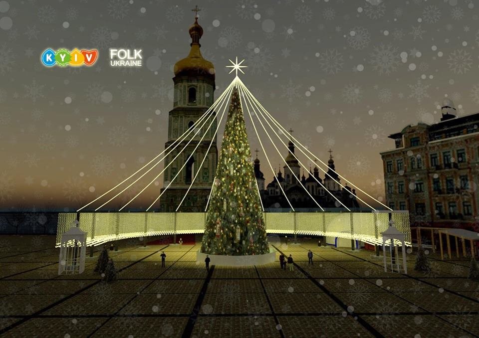 Главную елку страны украсят яркими фонариками