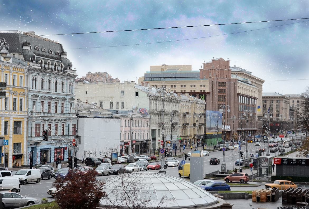 Снег в Киев шел недолго