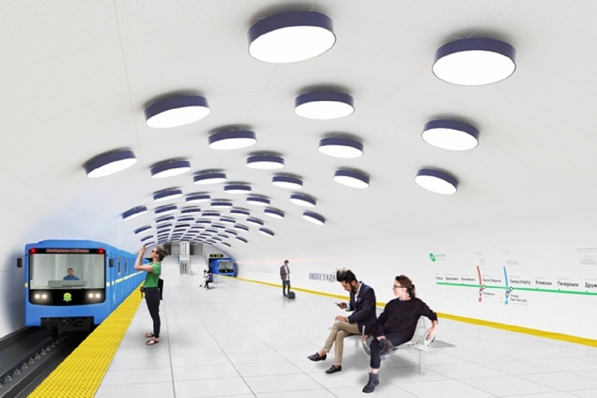 На станции "Виноградарь" становят 90 фонарей похожих на виноград, для ассоциации с названием станции метро 