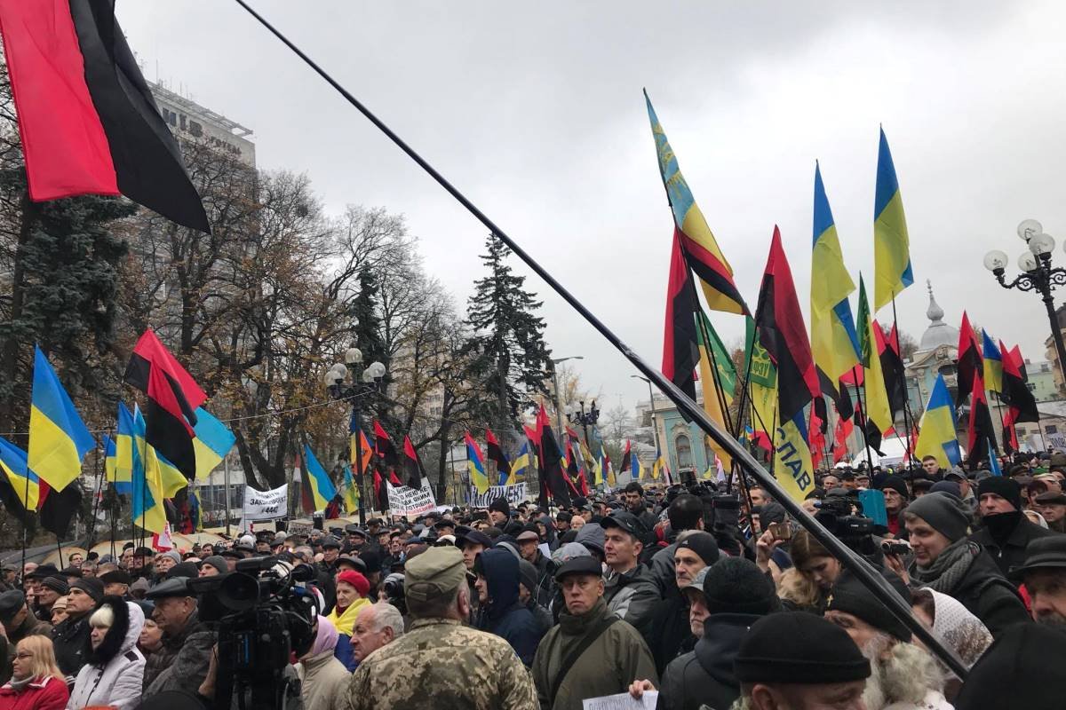 Собравшиеся на митинге под Верховной Радой 7 ноября Собравшиеся на митинге под Верховной Радой 7 ноября