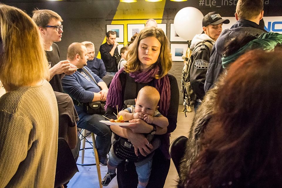 Некоторые посетители пришли с детьми