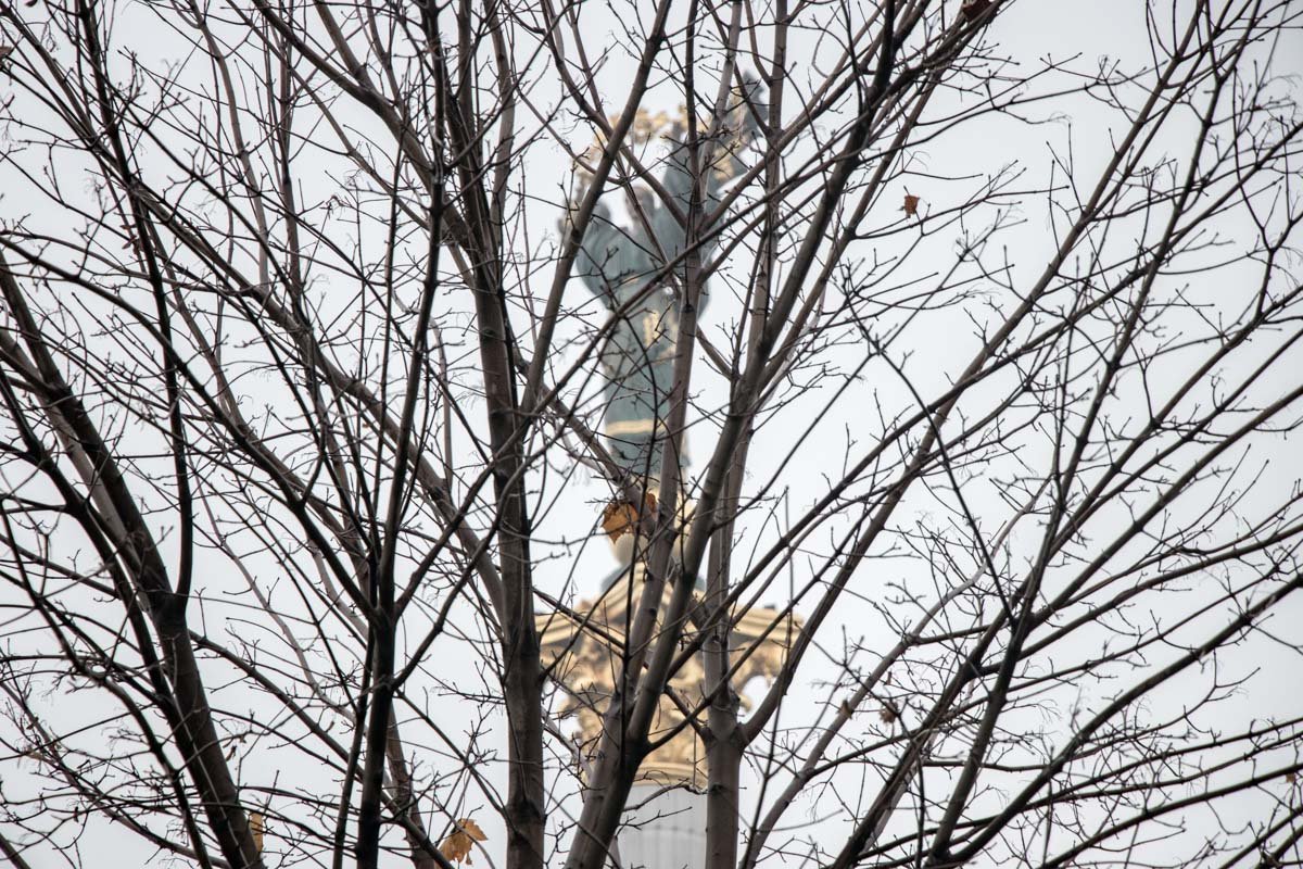 Киев окутала настоящая осень, деревья больше не украшают листья