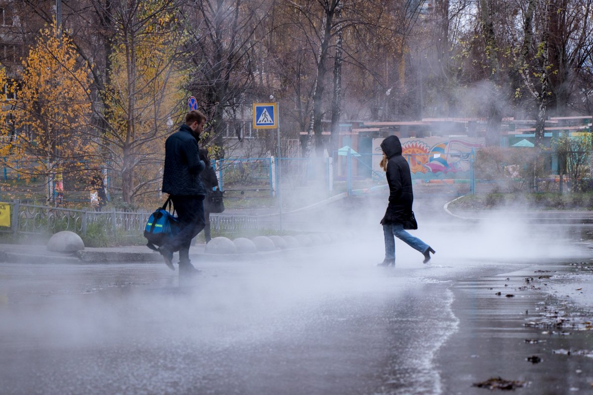 Улицы на Отрадном залило кипятком Улицы на Отрадном залило кипятком