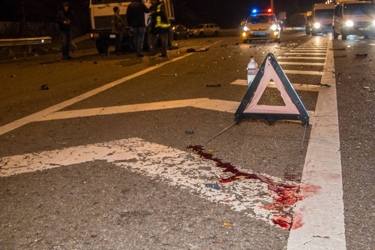 Кровь пострадавшего водителя