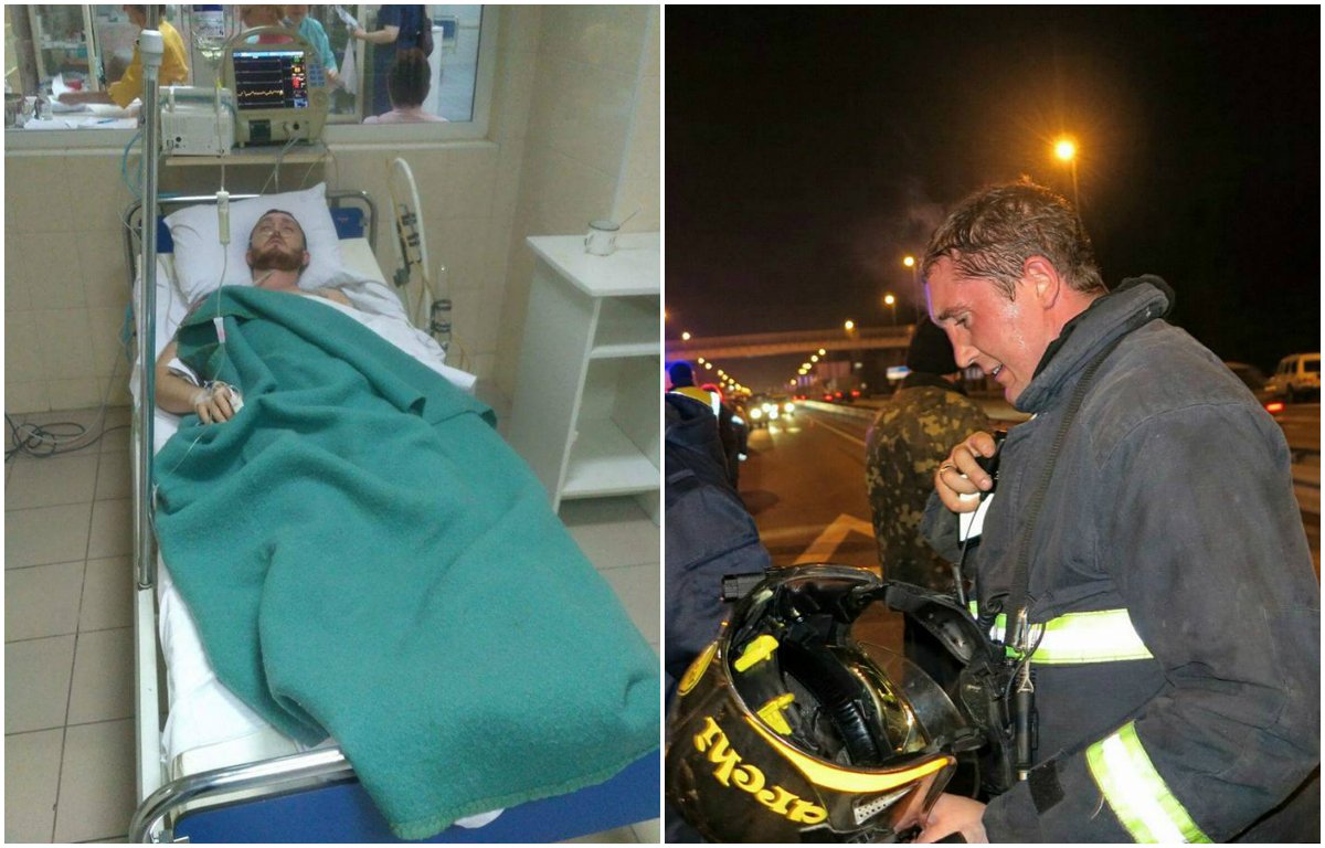 Киевский спасатель находится в реанимации в тяжелом состоянии 