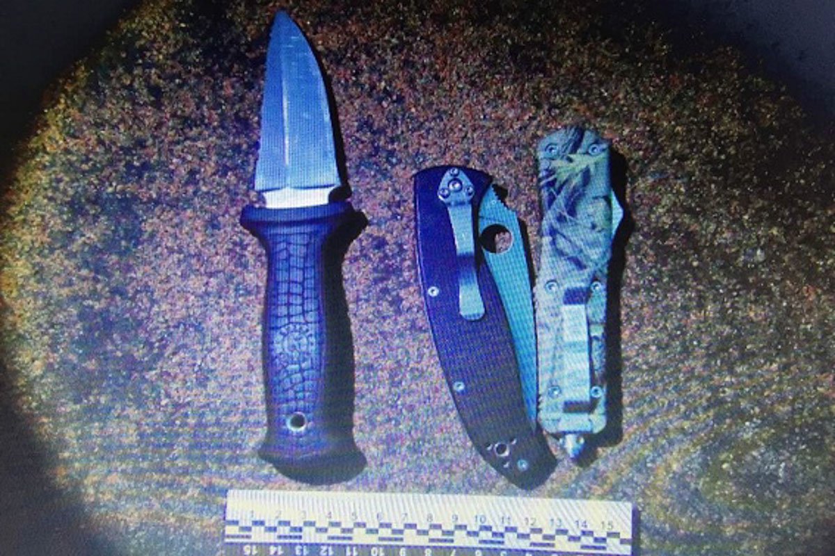 Документация на ножи и пистолеты вызвала подозрение у правоохранителей