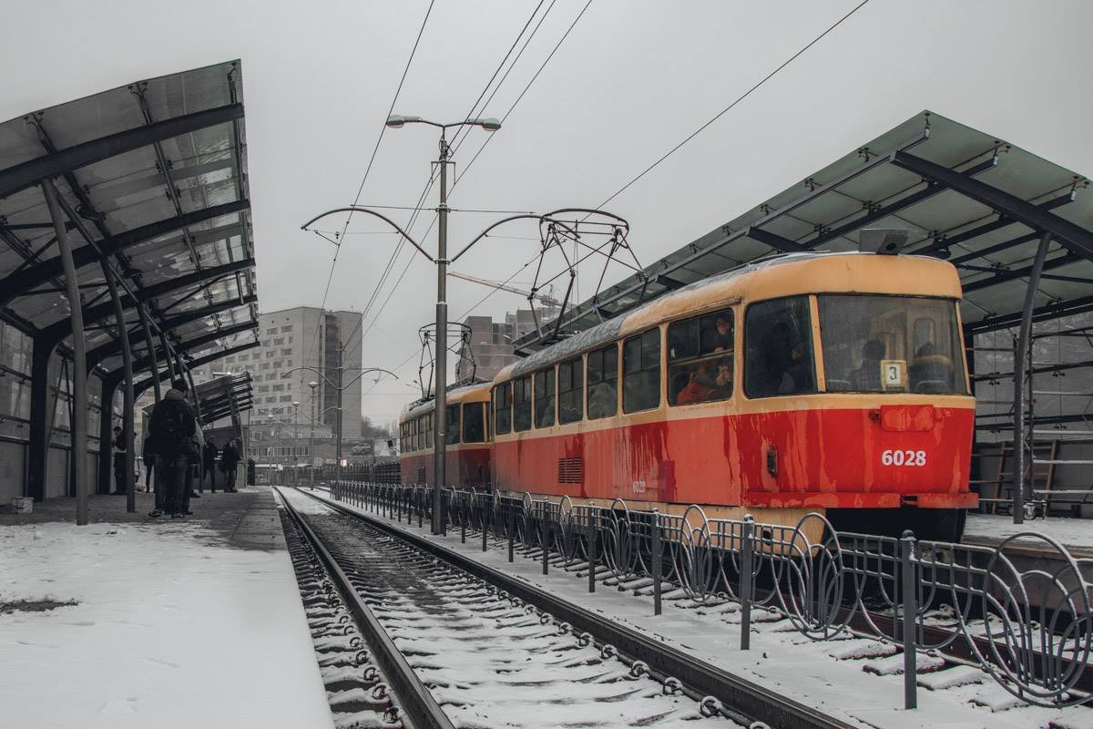 Зимние столичные трамваи