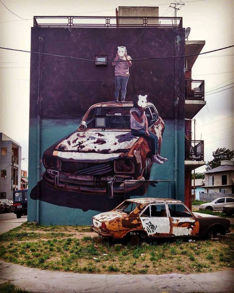 Мурал в городе Кильмес, Аргентина.