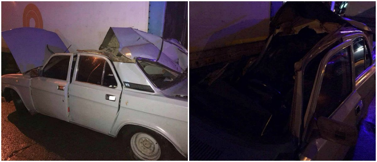 На Оболони пьяный водитель Волги въехал в грузовик