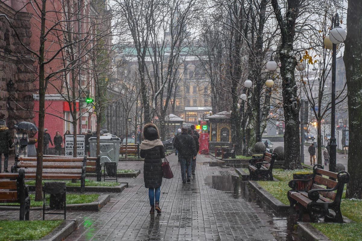 Снежный Крещатик особенно прекрасен