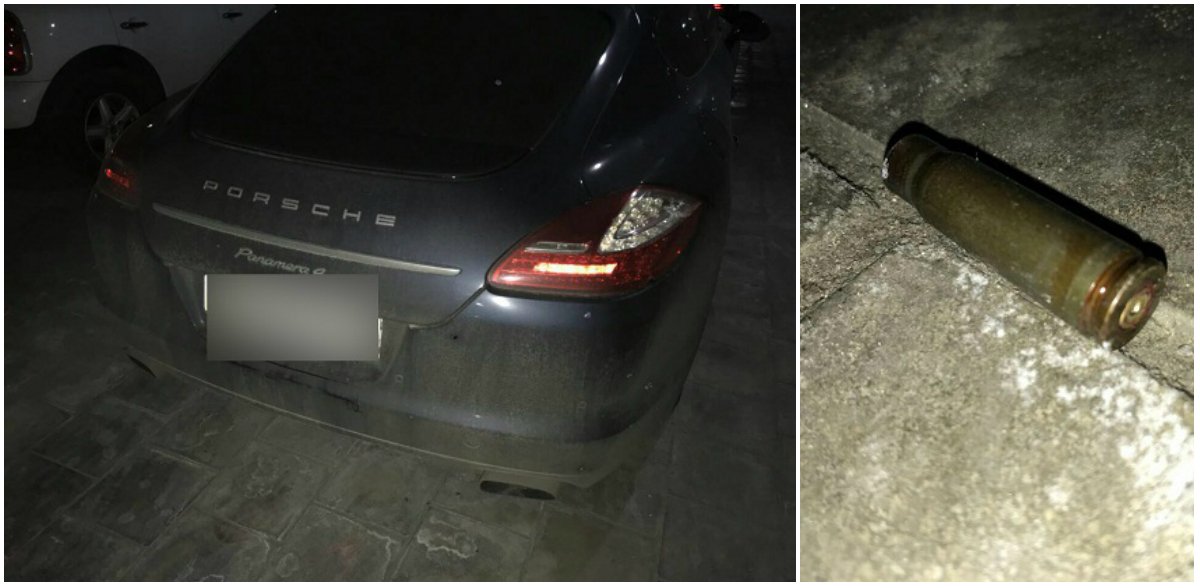 В Киеве из автомата расстреляли автомобили Дениса Гармаша В Киеве из автомата расстреляли автомобили Дениса Гармаша