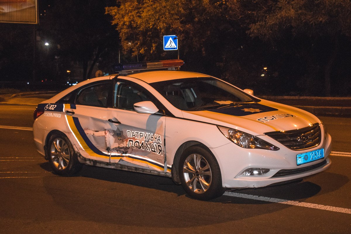 Столкнулись Opel Vectra и Hyundai Sonata патрульной полиции
