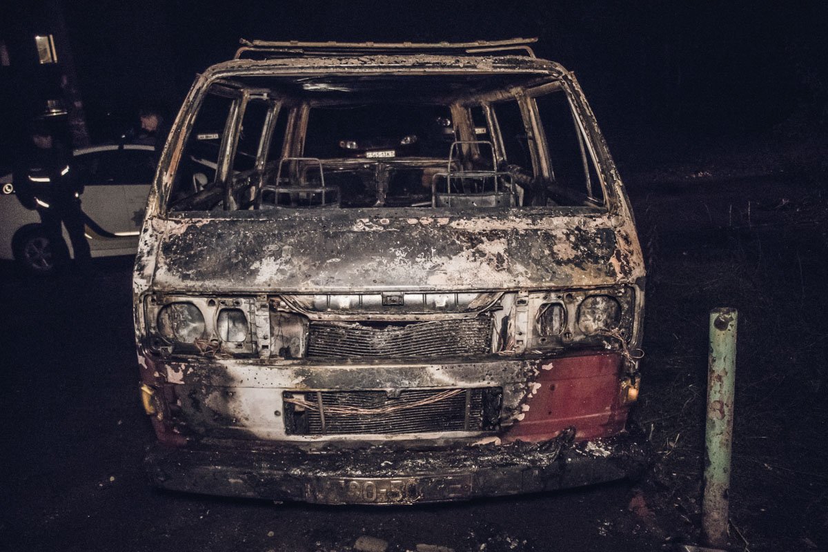 Горел Volksvagen Transporter