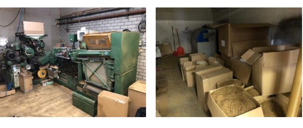 Незаконная фабрика по производству сигарет Незаконная фабрика по производству сигарет