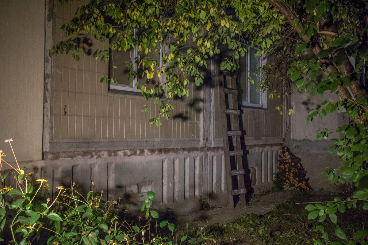 Чтобы забросить взрывчатку, злоумышленники принесли лестницу