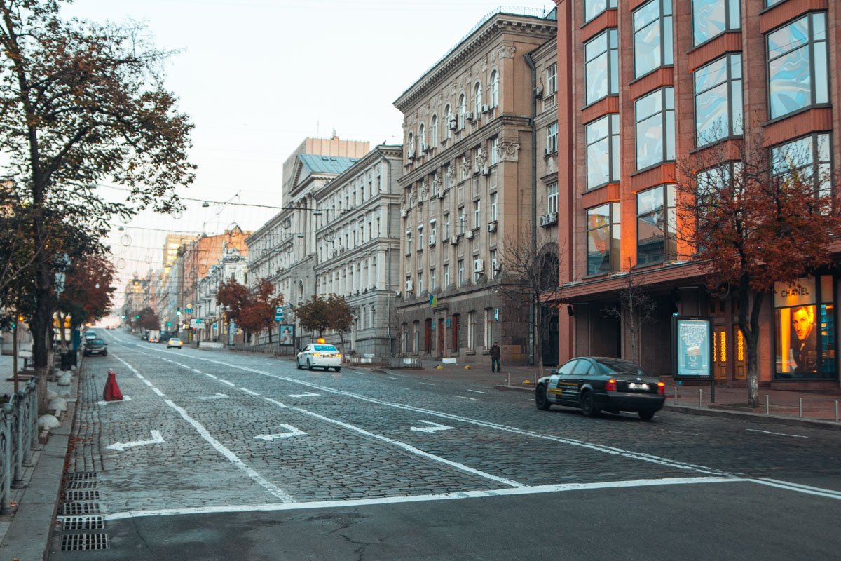 Редкий случай тишины и спокойствия на дорогах Киева Редкий случай тишины и спокойствия на дорогах Киева