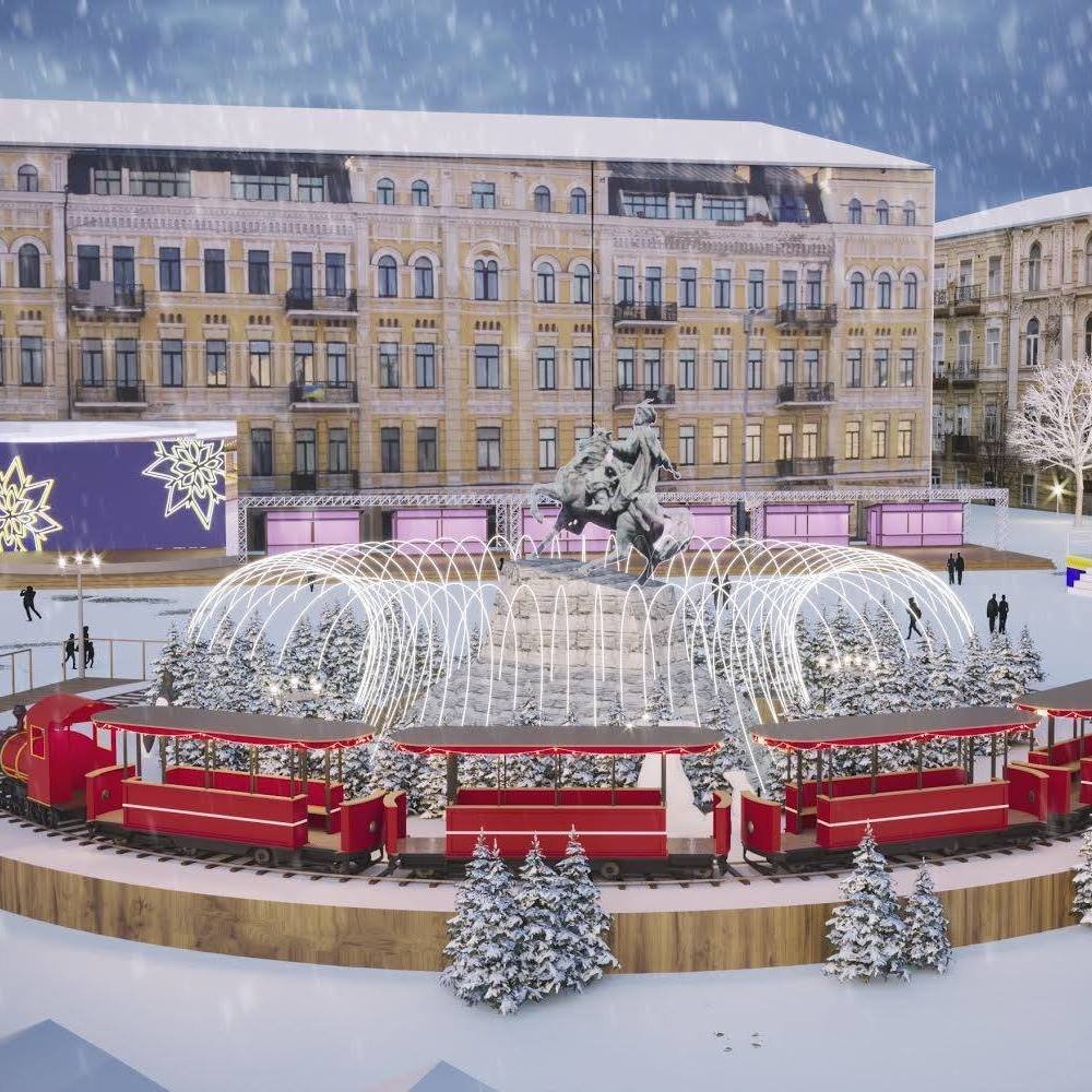 Кроме самой елки на площади разместят волшебный полярный экспресс Кроме самой елки на площади разместят волшебный полярный экспресс