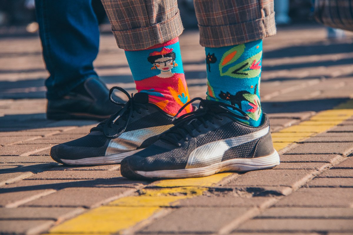 Участники акции выделялись из толпы своим внешним видом