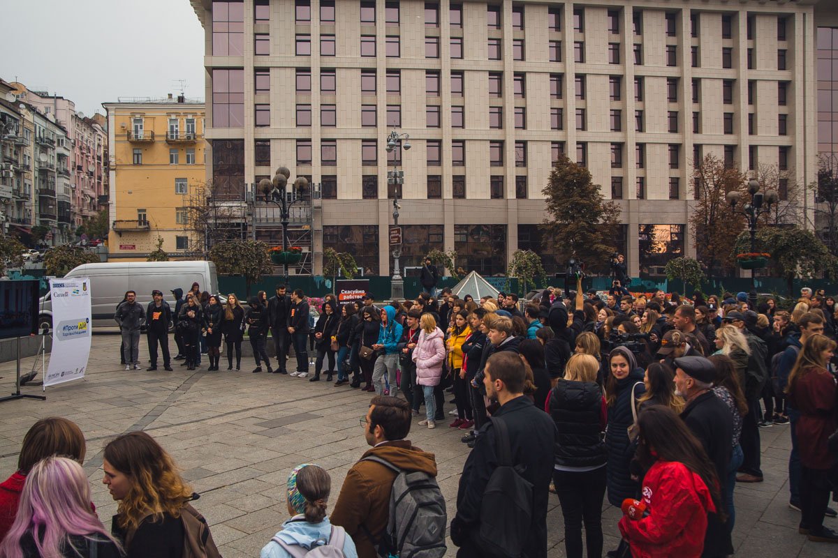 Акция против рабства проходит в Киеве уже пятый раз