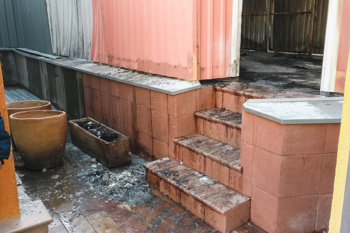 Последствия пожара по адресу Контрактовая площадь, 7 Последствия пожара по адресу Контрактовая площадь, 7