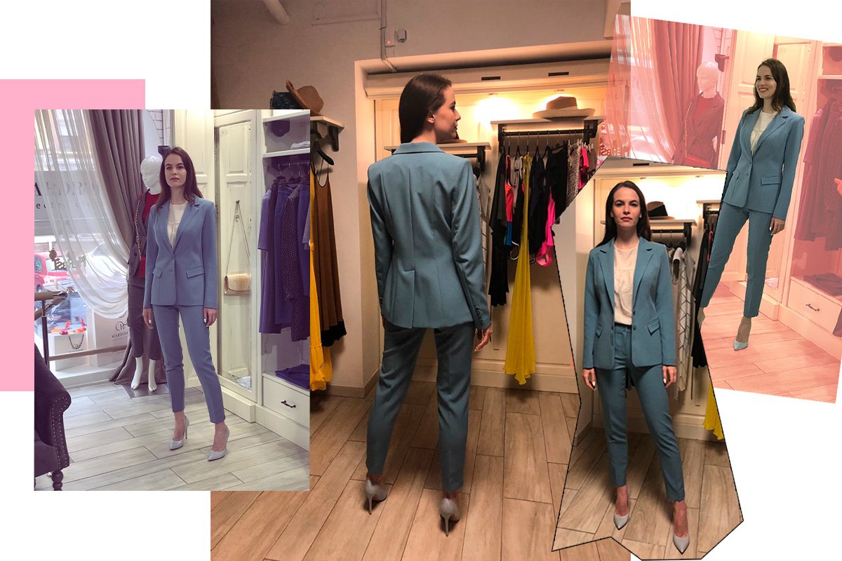 Костюм для Меган будет сине-голубого цвета с пуговицами ручной работы